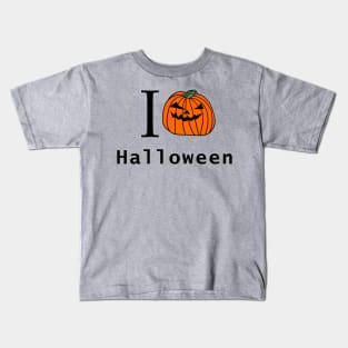 I Pumpkin Face Horror Love Halloween Kids T-Shirt